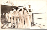 MISC - Military Men in uniform -  Navy guys posing on ship - RPPC -  2K0082 okey