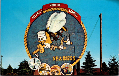 RI, DAVISVILLE - Seabee Center, Home of Atlantic Seabee sign - 2k1316