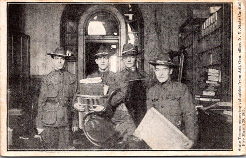 NY, ALBANY - State Troopers removing valuables after Mar 29, 1911 fire - 2k1528