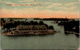 NY, THOUSAND ISLANDS - Yacht Club, aerial of buildings in Alexandria Bay - 2k164