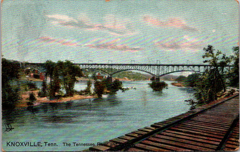 TN, KNOXVILLE - Tennessee river and bridge - Tuck postcard - A19312