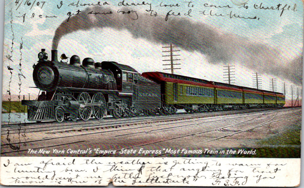 Train postcard - EMPIRE STATE EXPRESS - NY Centrals famous train - B11208