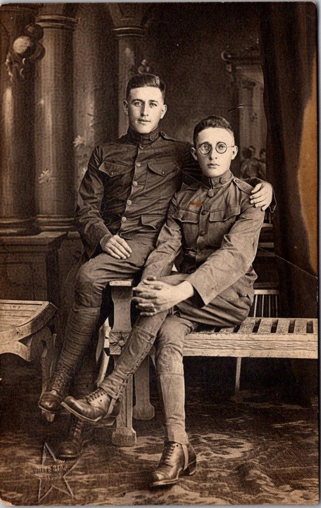 MISC - Military Men in uniform - posing as buds - RPPC -  B17229