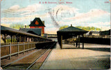 MA, LYNN - B and M Station, Railroad depot - 1911 postcard - BP0022