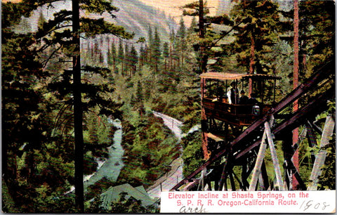 CA, SHASTA SPRINGS - SPRR Oregon-California route postcard - C17415