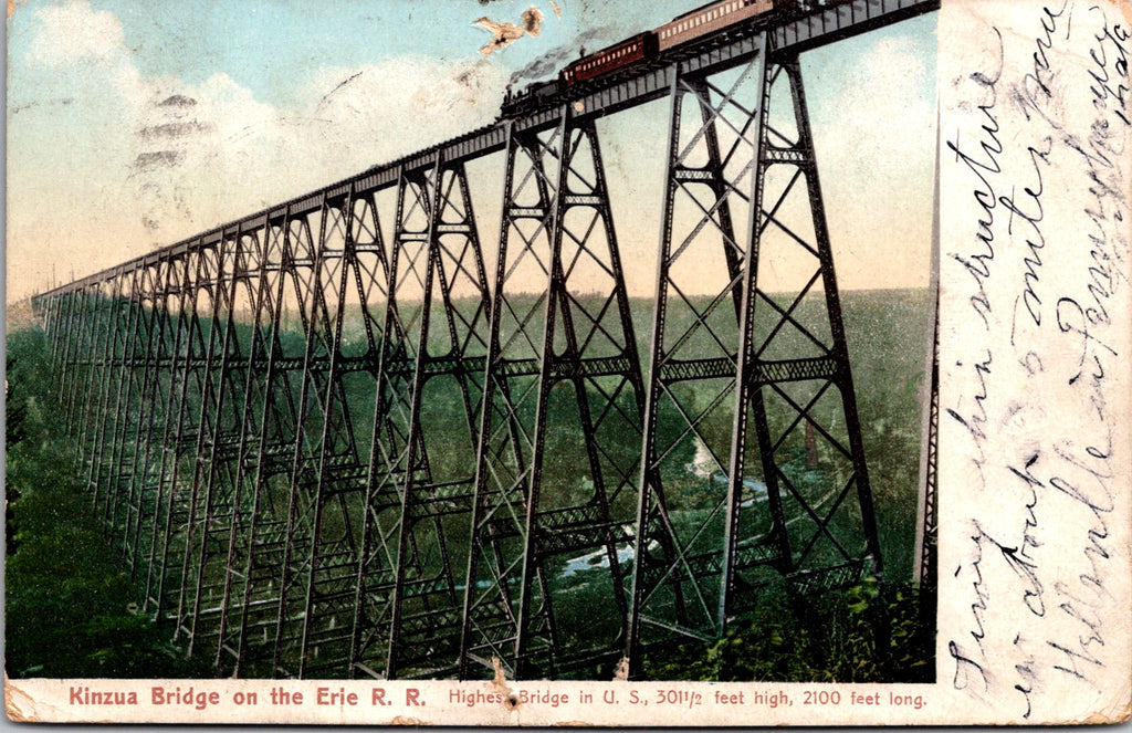 PA,MOUNT JEWETT - Kinzua Bridge - 1907 NY & Salamanca RPO - C17918