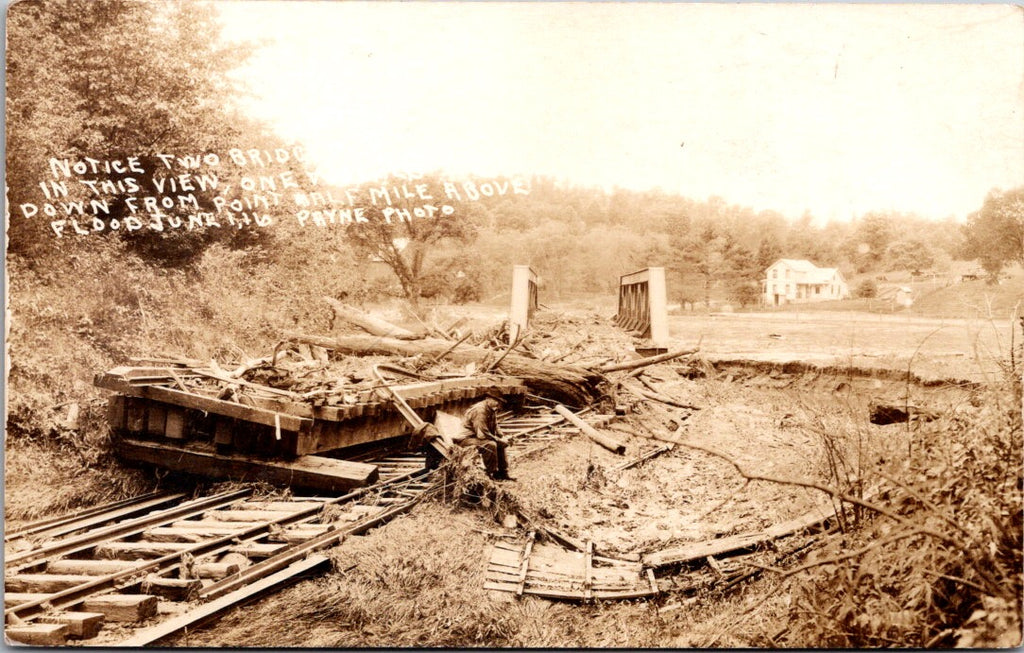 IA, IOWA - Flood destruction, Flood of June 1, 1916 - Payne RPPC - CR0530