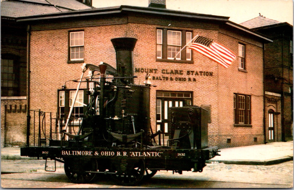 MD, BALTIMORE - Atlantic (1832), Mt Clare Station postcard - D05004