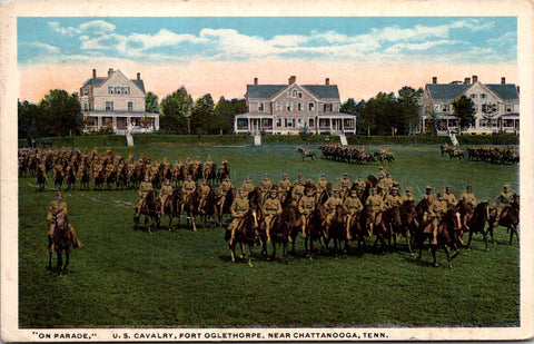 TN, CHATANOOGA - Fort Oglethorpe - US Cavalry on Parade postcard - E10166