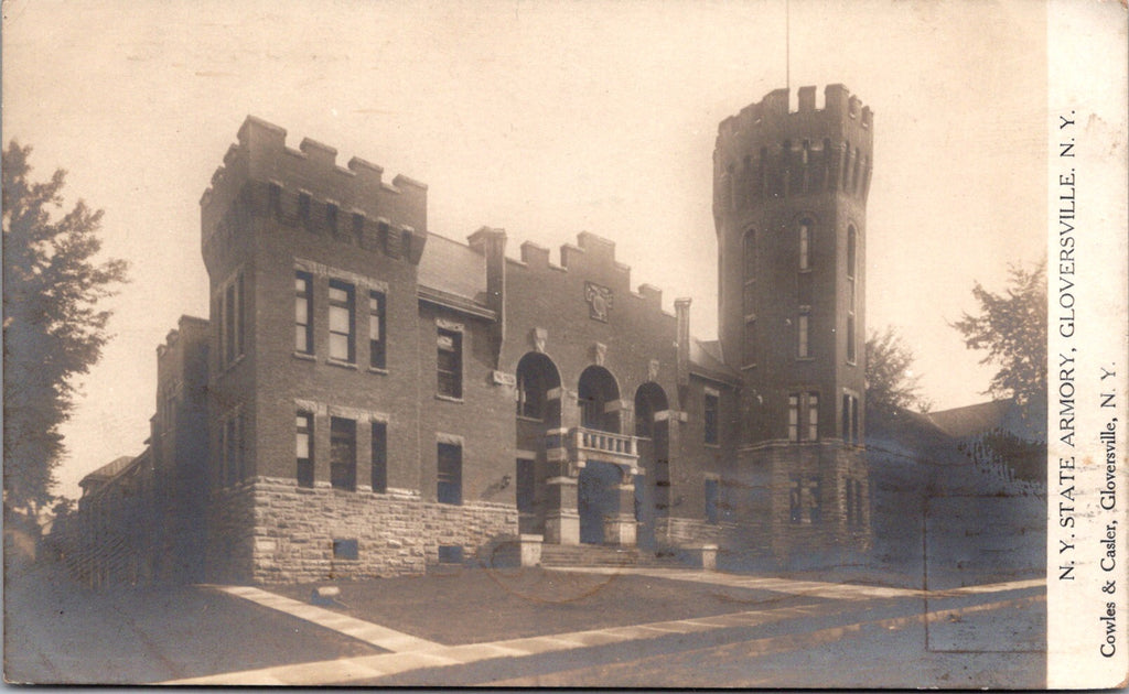 NY, GLOVERSVILLE - State Armory - Cowles & Casler RPPC - E23020