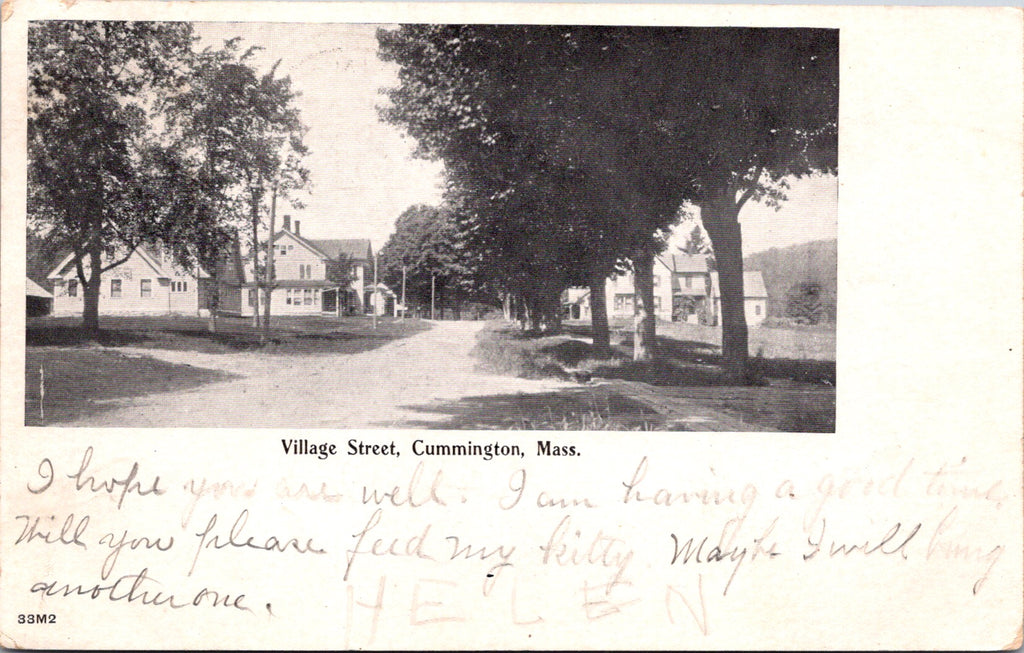 MA, CUMMINGTON - Village St with houses @1906 (original SOLD) E23036