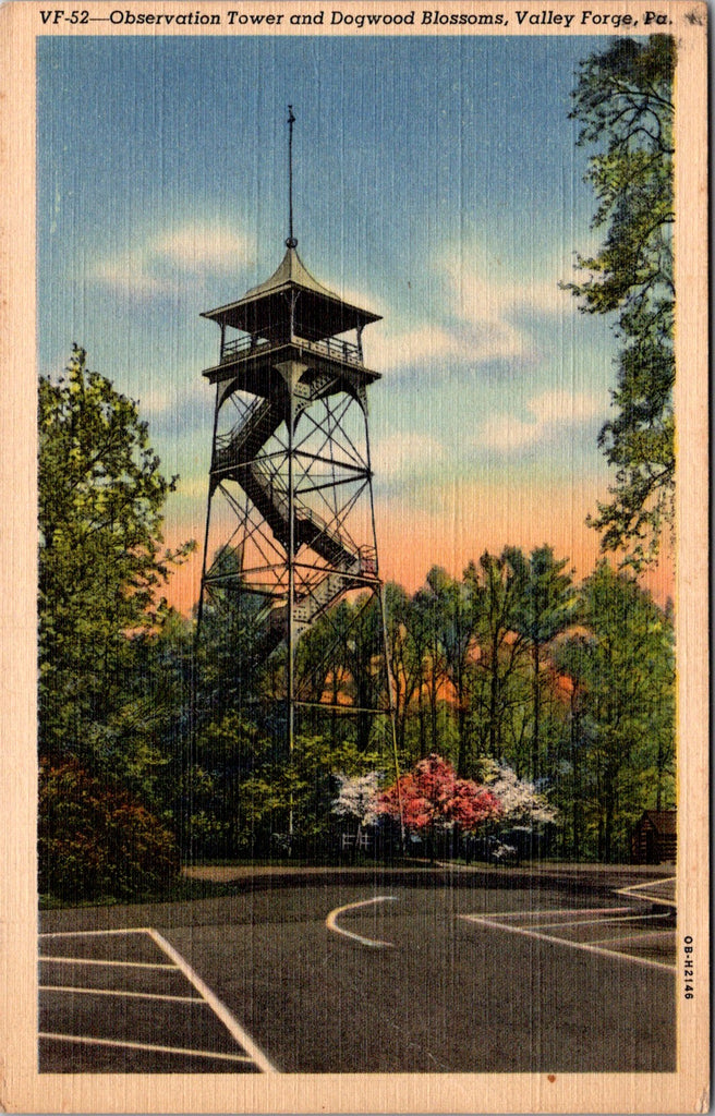 PA, Valley Forge - Observation Tower - Lynn H Boyer, Jr postcard - E23512