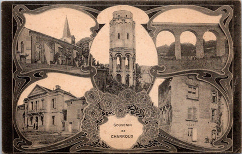 Foreign postcard - CHARROUX, France - Souvenir de - F09146