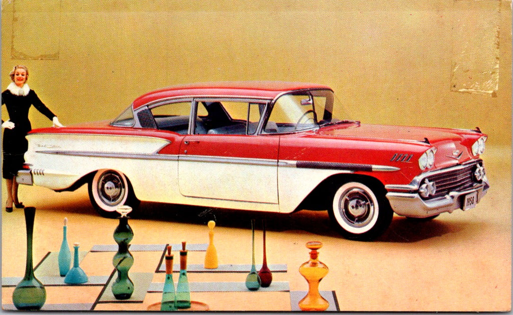 Car Postcard - BEL-AIR SEDAN (1958) Chevrolet automobile - SL2906