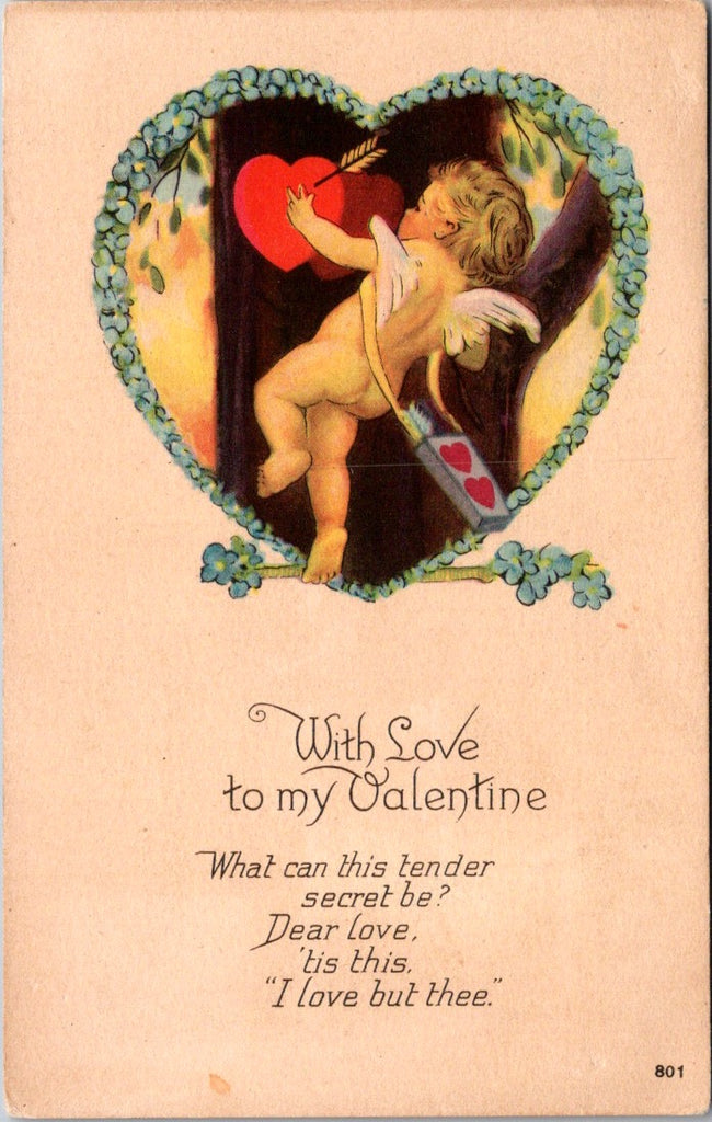 Valentine postcard - WITH LOVE TO MY VALENTINE - SL2963