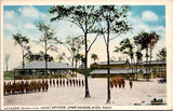 MA, AYER - Camp Devens men, buildings in snow postcard - w01695