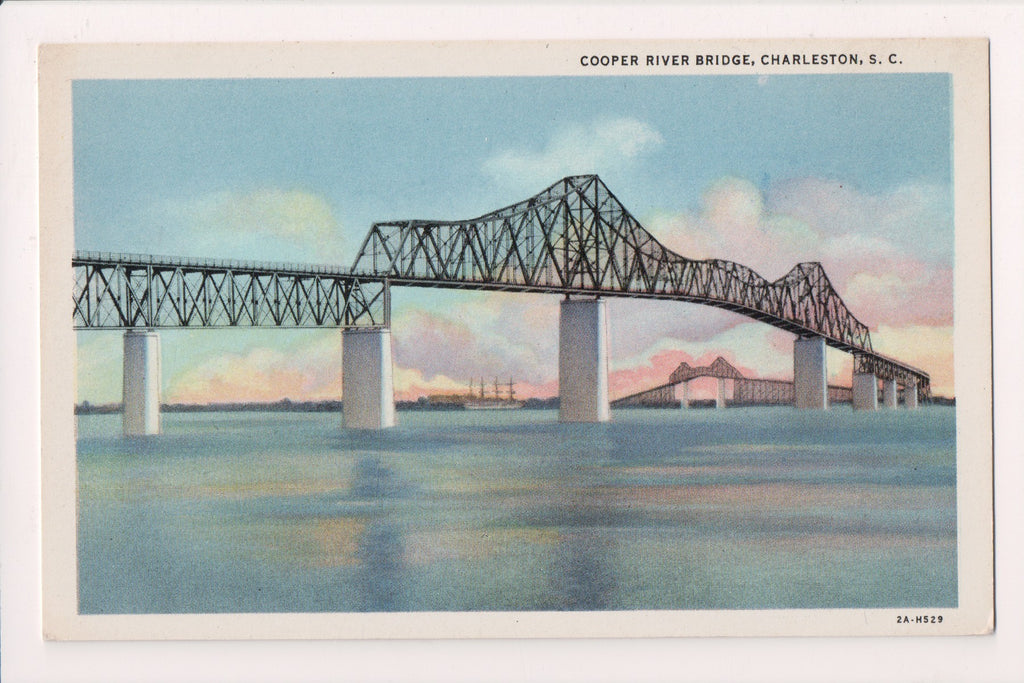 SC, CHARLESTON - Cooper River Bridge from side postcard - 400521