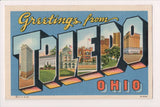 OH, TOLEDO - Large Letter greetings - Curt Teich - 500246