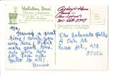 MA, Springfield - HOLIDAY INN postcard - 711 Dwight St, revolving roof top Resta