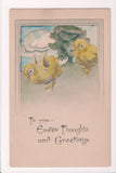 Easter postcard - couple of little yellow chicks - A19029