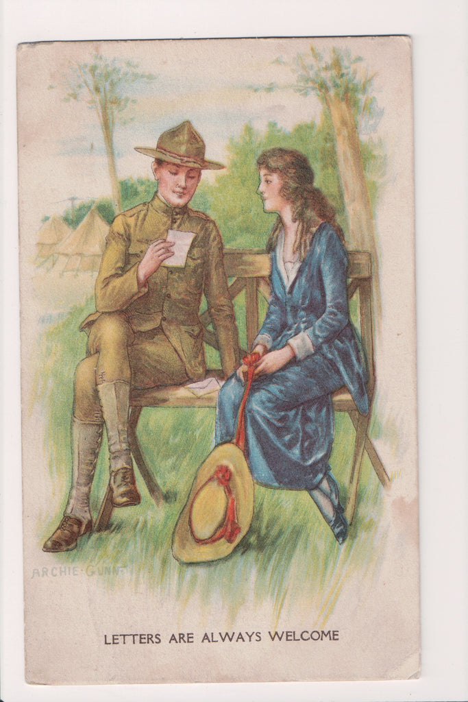 Military Postcard - LETTERS ARE ALWAYS WELCOME - A Gunn - A19297