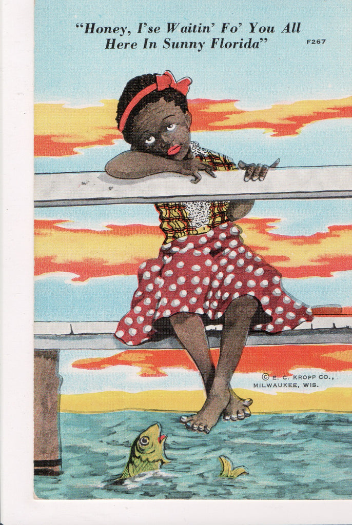 Black Americana - Vintage African American postcard (original SOLD) - BR0001