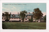 VT, SHELBURNE  - Dr W S Webb residence close up @1915 postcard - C06271