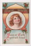 Xmas postcard - Christmas - Head shot of small child - C08389