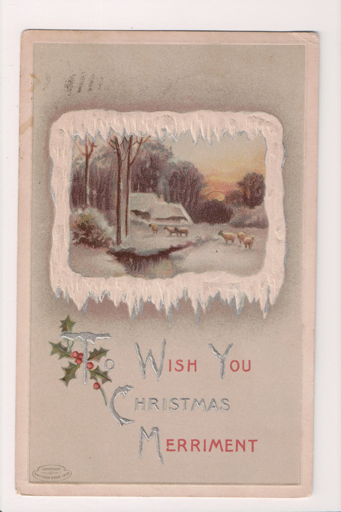 Xmas postcard - Christmas - Davidson Bros #1413x - C08799