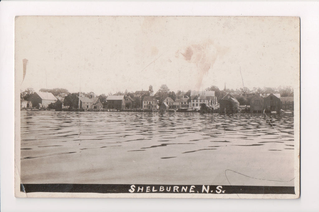 Canada - SHELBURNE, NS - buildings at waters edge - RPPC - 500739