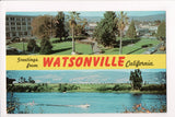 CA, WATSONVILLE - Greetings from - multi view postcard - w01449