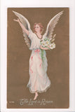 Easter - large angel with wings outstretched postcard - SL2186