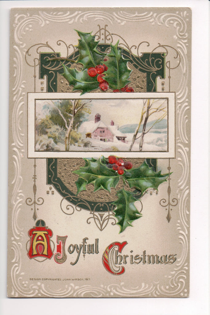 Xmas - Winsch postcard - A Joyful Christmas - sw0362 – KATHYS POSTCARD ...