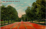 OH, AKRON- West Market St with trolley tracks - 1912 postcard - H03236