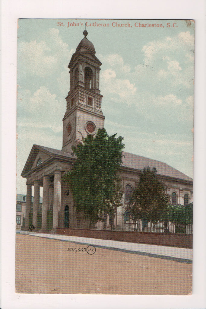 SC,  CHARLESTON - St JohnsLutheran Church - about 1917 - K06108