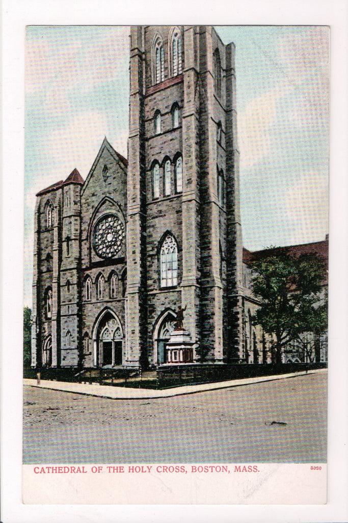 MA, Boston - Cathedral of the Holy Cross, vintage postcard - CP0028