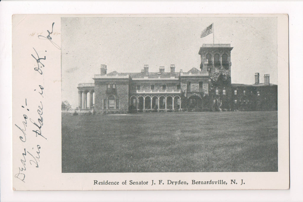 NJ, BERNARDSVILLE - Senator J F Dryden residence @1906 (original SOLD) EP0095