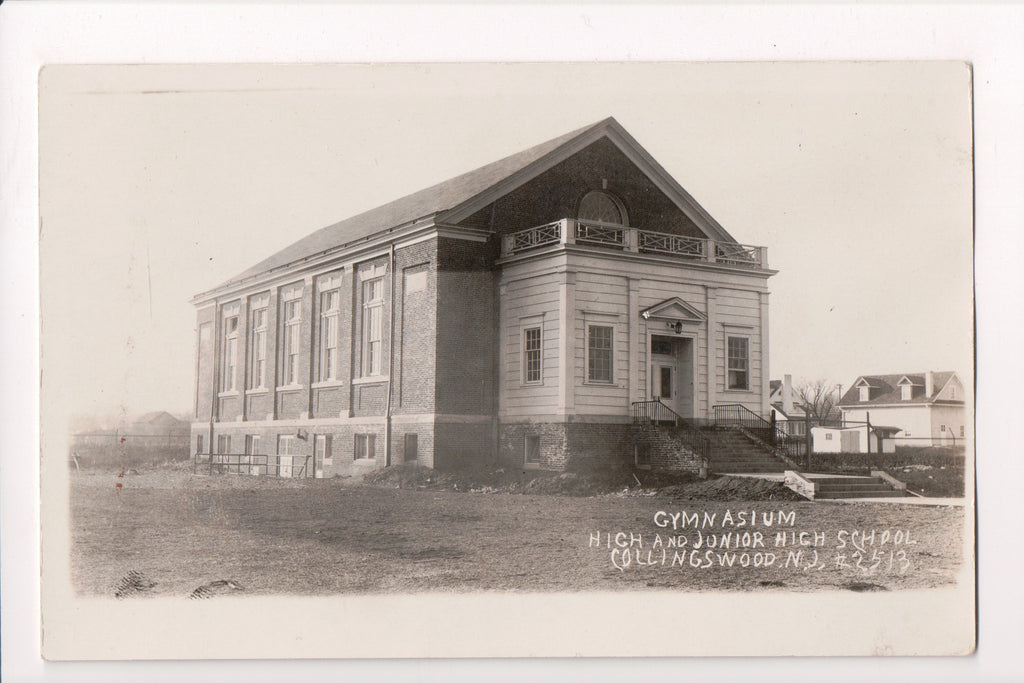 NJ, COLLINGSWOOD - High and Junior High School Gymnasium - RPPC - R00309