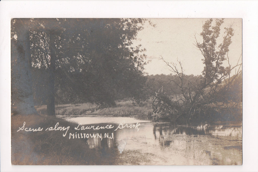 NJ, MILLTOWN - Scene along Lawrence Brook (original SOLD) - CP0523