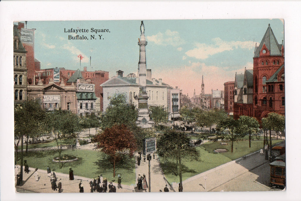 NY,  BUFFALO - Lafayette Square, Coca Cola, The Sugar Bowl, Theatre (original SOLD) J034