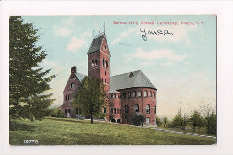 NY, Ithaca - Cornell University - Barnes Hall - @1910 vintage postcard - D05454