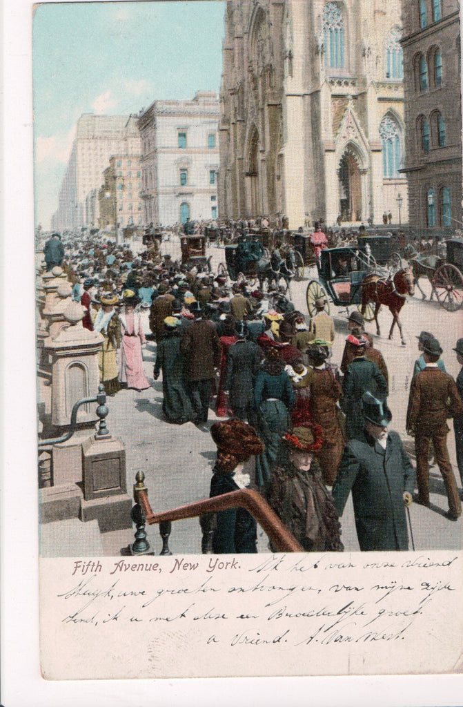 NY, NEW YORK CITY - Fifth Avenue - @1907 Street Scene postcard - CP0715