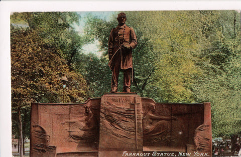 NY, NEW YORK CITY - Farragut Statue closeup @1910 - w04596