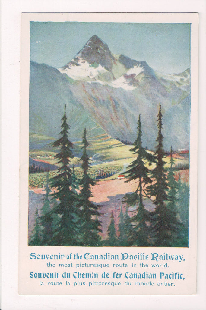 Train - Railroad - Souvenir of the Canadian Pacific Railway postcard - Q-0202