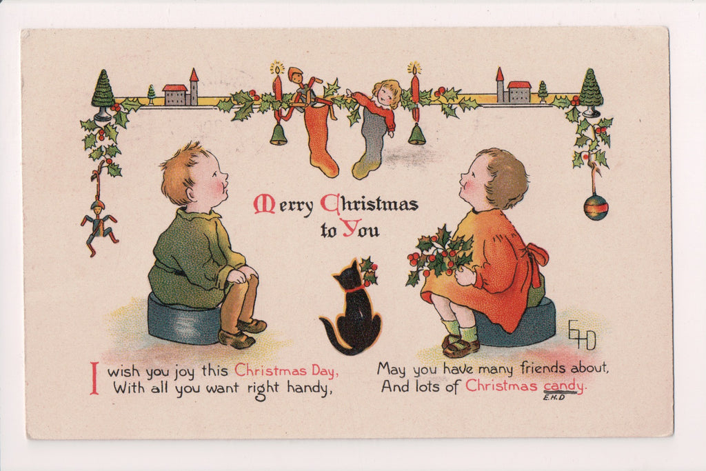 Xmas postcard - Christmas - Dewees - Nister #1453 - S01003