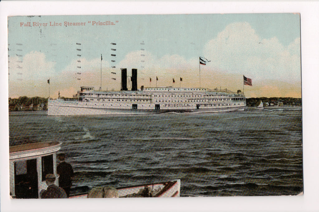 Ship Postcard - PRISCILLA - Fall River Line - @1911 - F17059