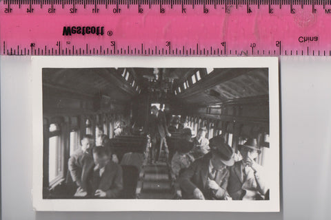 Train - EBT Railroad Car interior - blurry PHOTO - SL2726