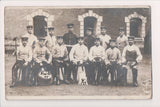 Military - German Soldiers/workers posing - pm'd Coblenz - RPPC - SL2774