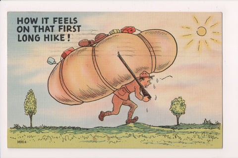 Military Comic Postcard - FEELS ON THAT 1ST LONG HIKE - SW0089