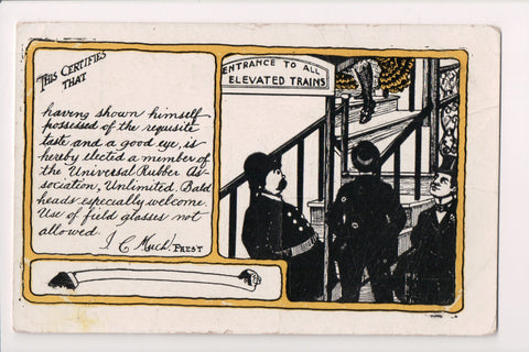 Train - Railroad - Comic postcard - Universal Rubber Assoc, Unlimited - w00229